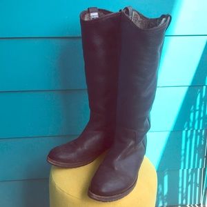 Genuine Frye Shearling Lined Tall Boots